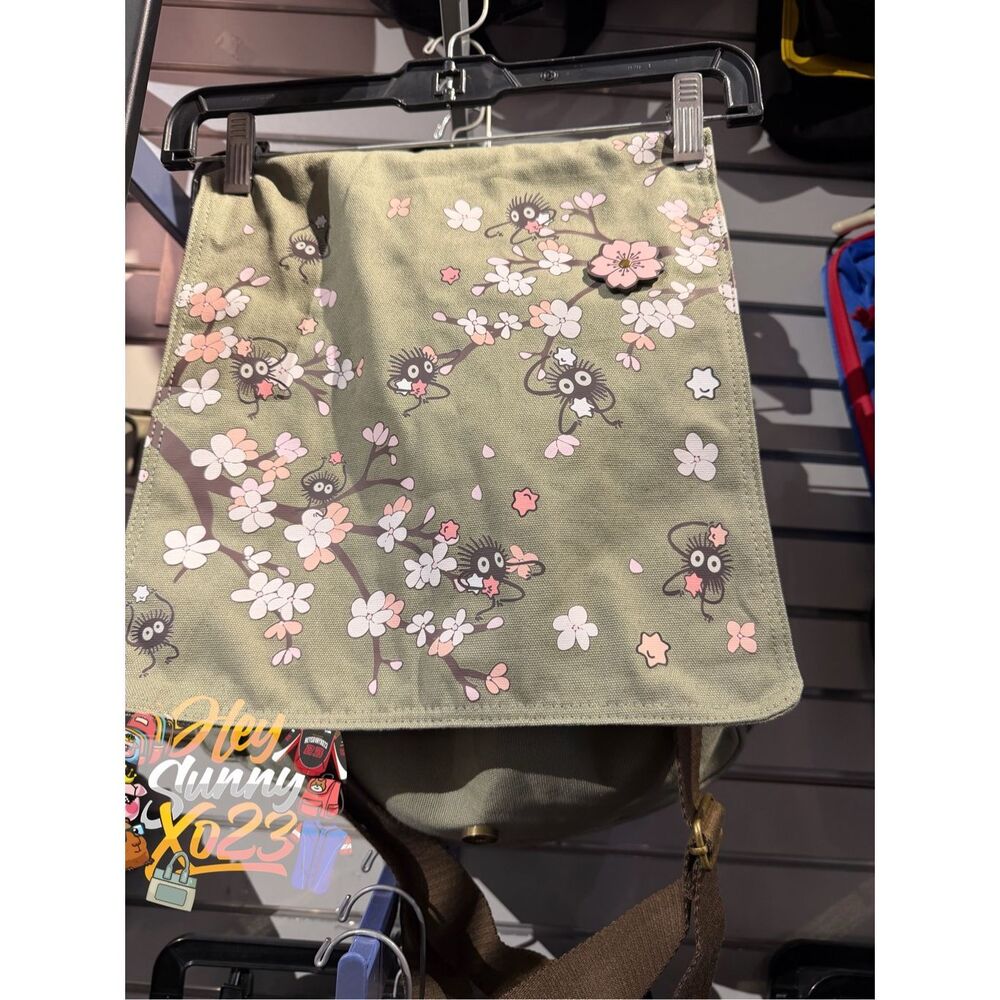 Studio Ghibli Spirited Away Soot Sprite Cherry Blossom Messenger Bag
